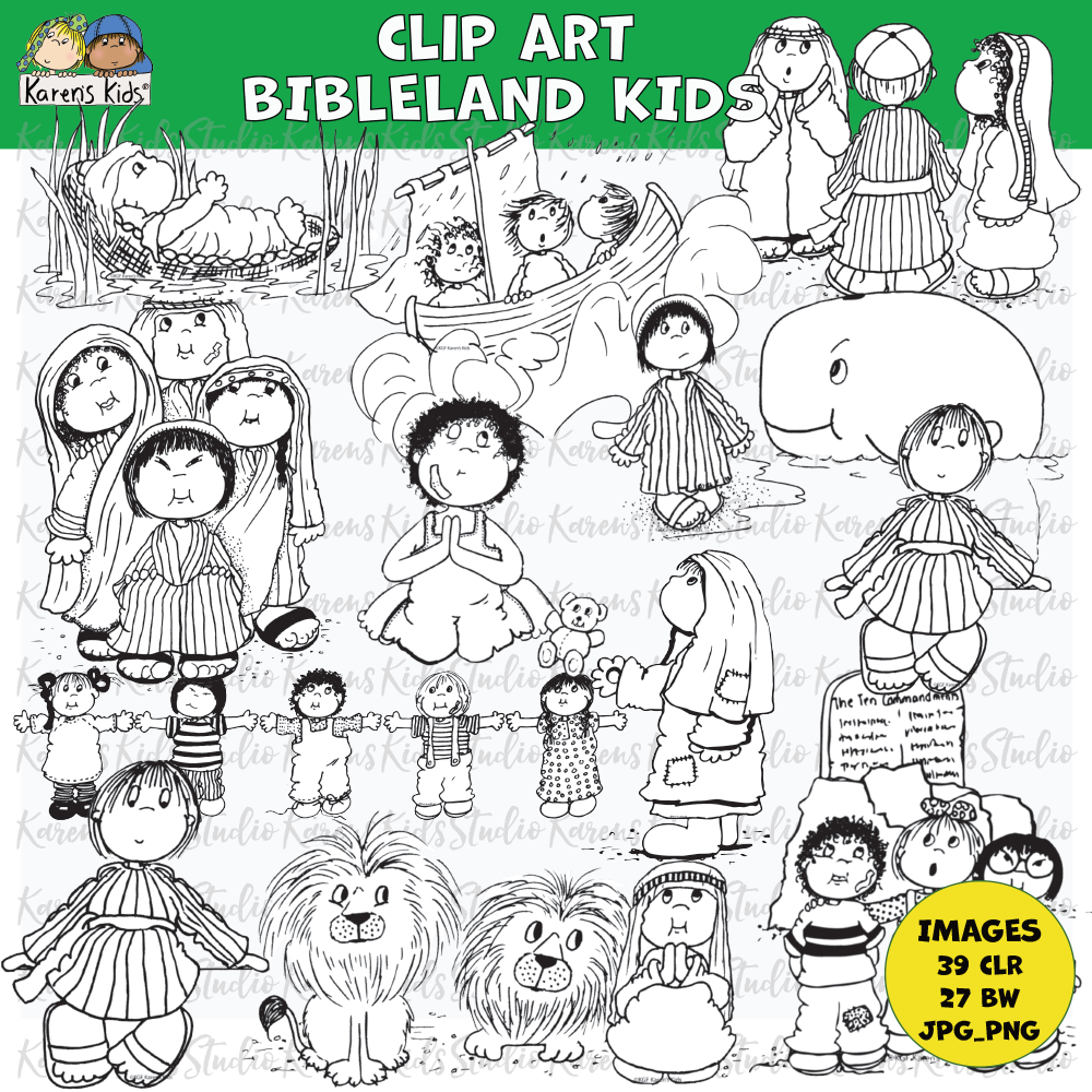 Clipart Bible Kids in Bibleland (Karen's Kids Clipart)