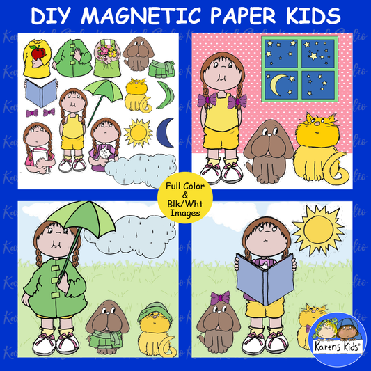 DIY Back to School Paper Doll Kids