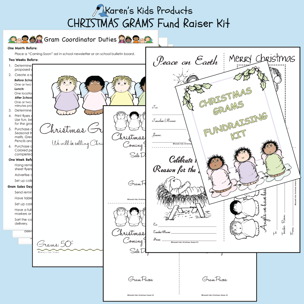 Fundraiser Kits ANGEL_CHRISTMAS GRAMS Editable Printables