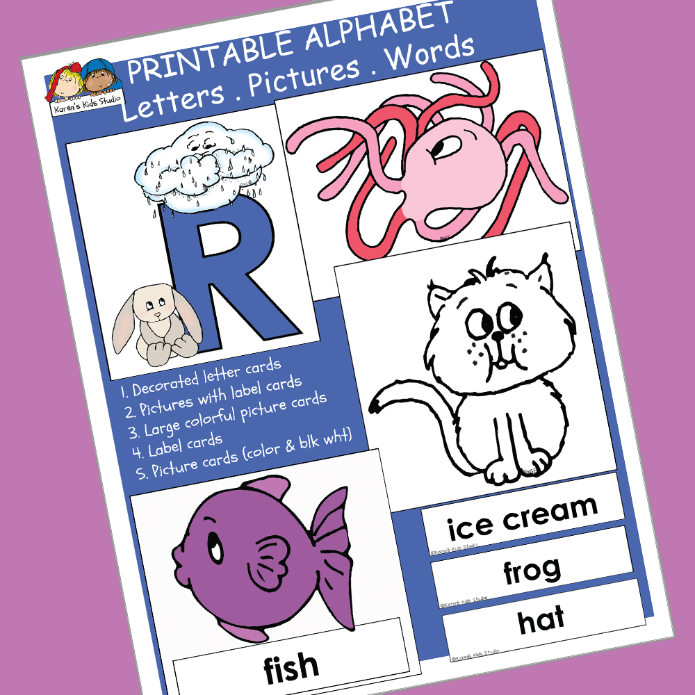 ALPHABET SKILLS KIT A-Z (LETTER RECOGNITION / SOUNDS / ALPHABET CARDS) (Karen's Kids CLIP ART Set)