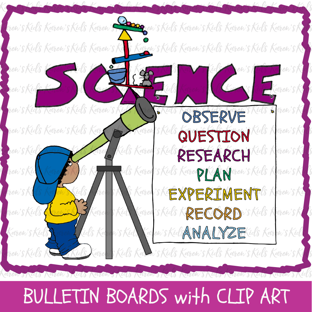 Clipart SCIENCE KIDS (Karen's Kids Clipart)