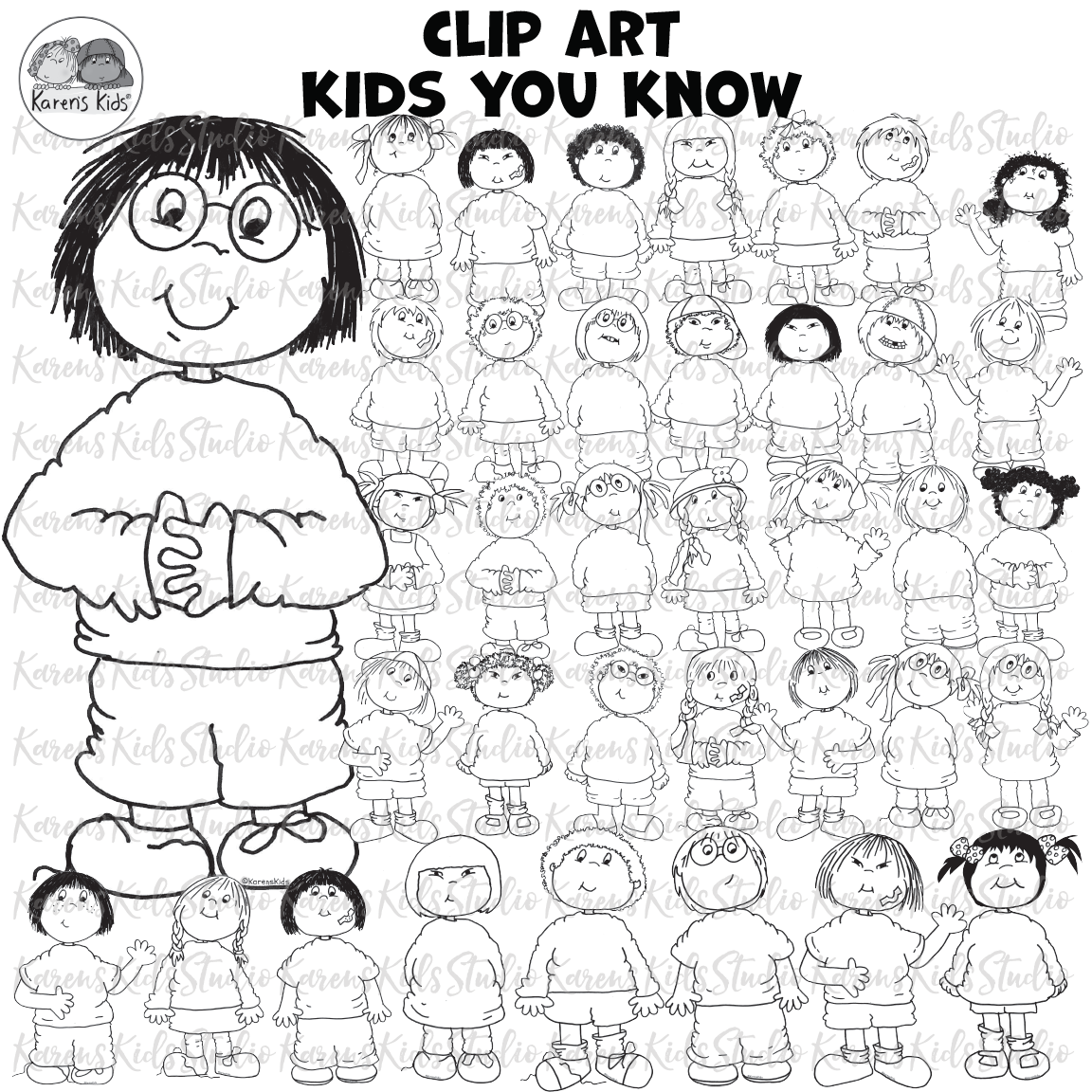 Clip Art Kids You Know (Karen's Kids Clipart)