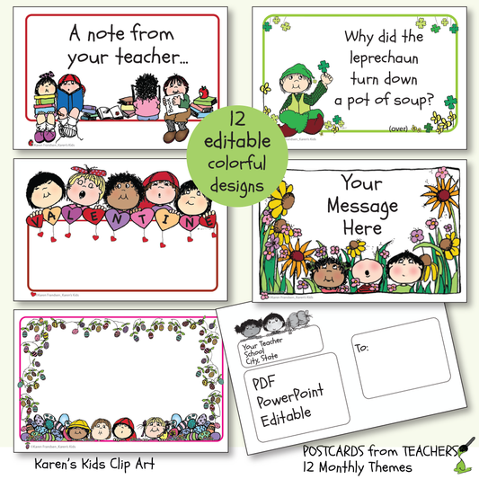 Postcards from Teachers 2_Editable Ready to Print