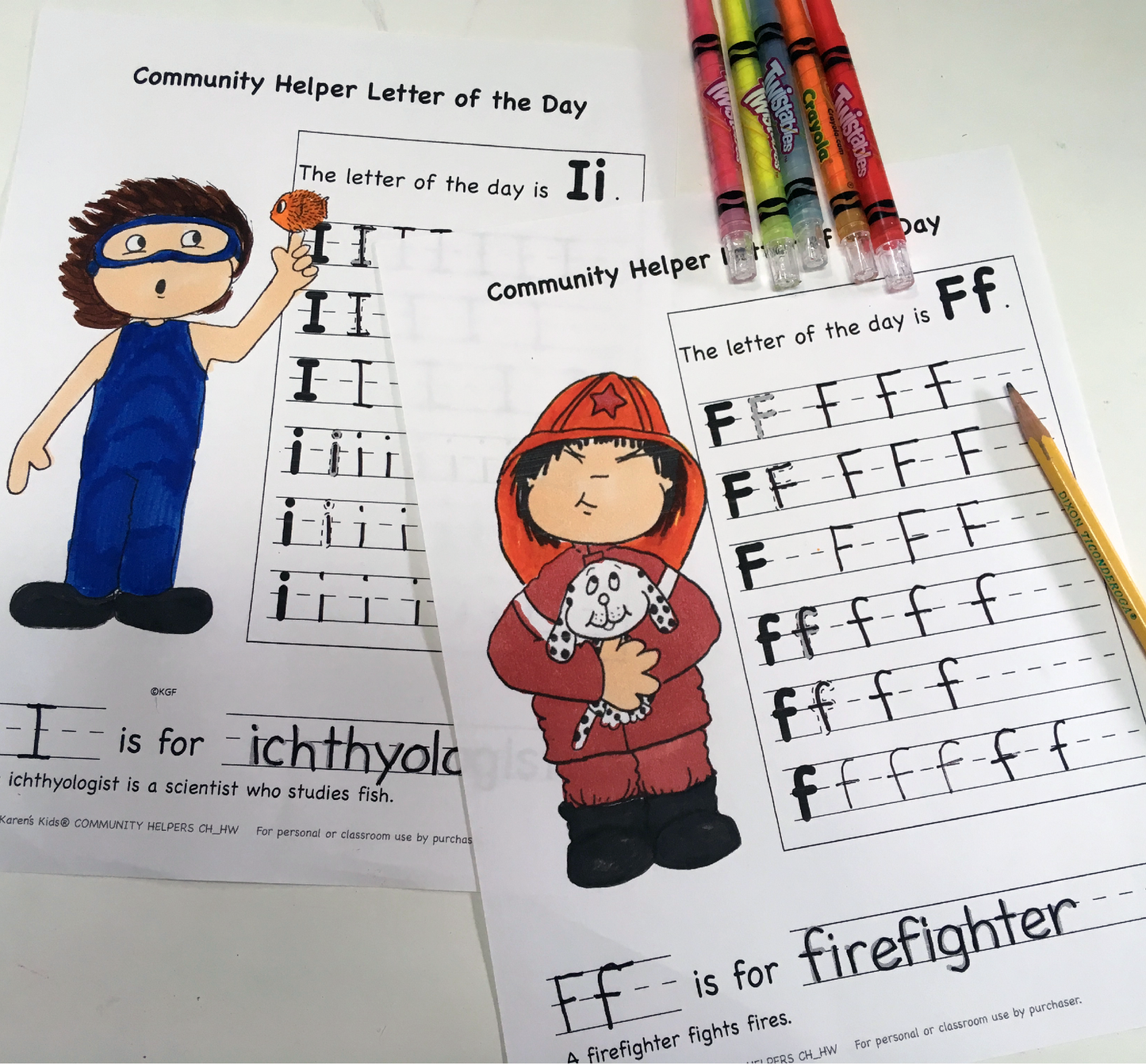 Community Helpers A_Z Print Color Read