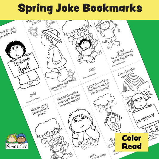 Joke Bookmarks for Spring (Karen's Kids Printables)