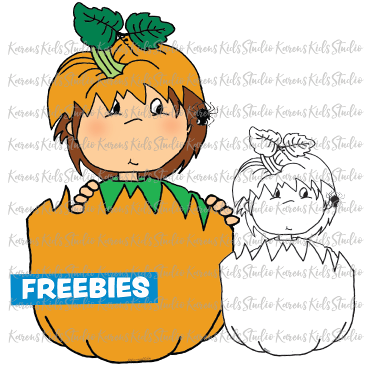 Clip Art FREEbies for October (Karen's Kids Clipart)