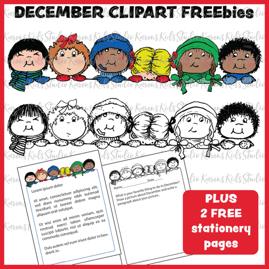 Clip Art FREEbies for December (Karen's Kids Clipart)