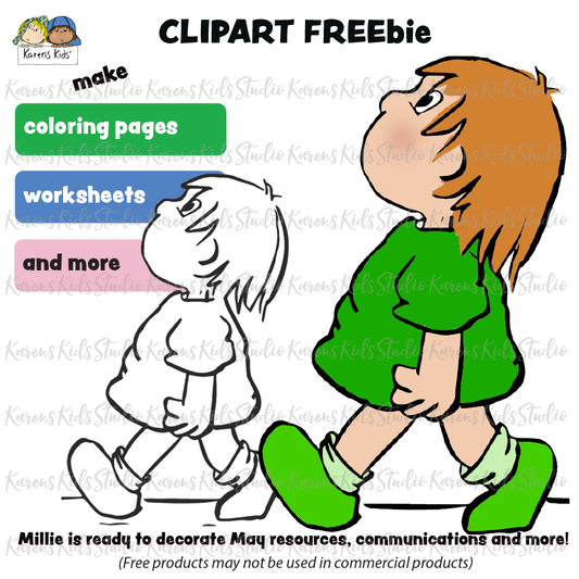 FREE Monthly Clip Art May (Karen's Kids)