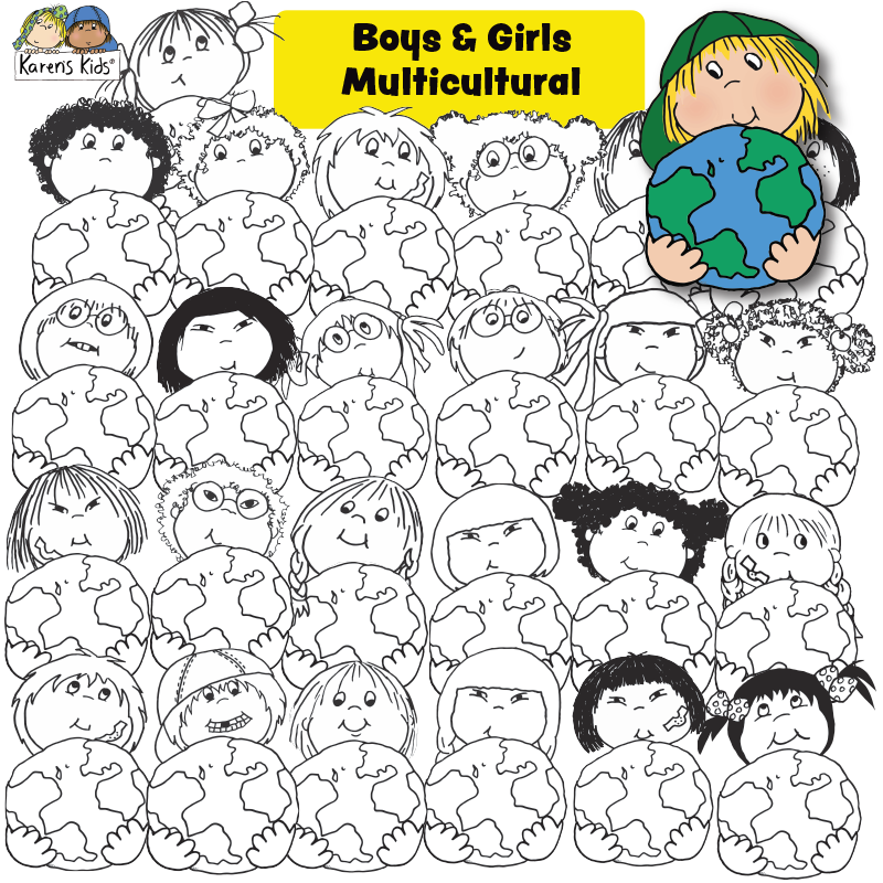 Earth Day Clipart Kids (Karen's Kids)
