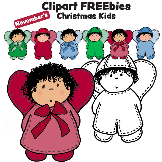 Clip Art FREEies for November (Karen's Kids Clipart)