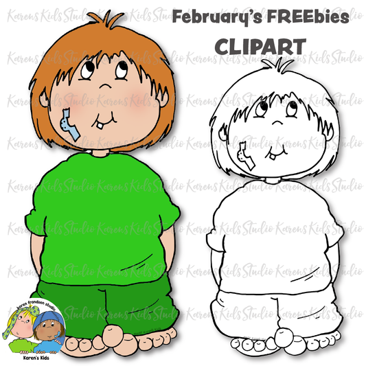 Clipart Freebies for February (Karen's Kids Clipart)