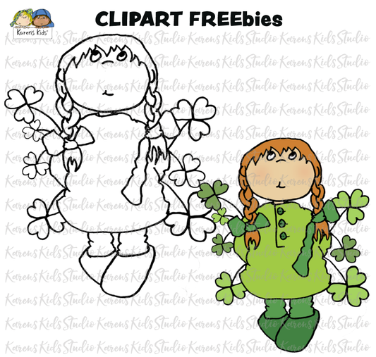 Clip Art FREEbies for March (Karen's Kids Digital Download)