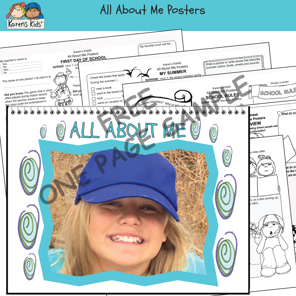 All About Me poster FREE sample