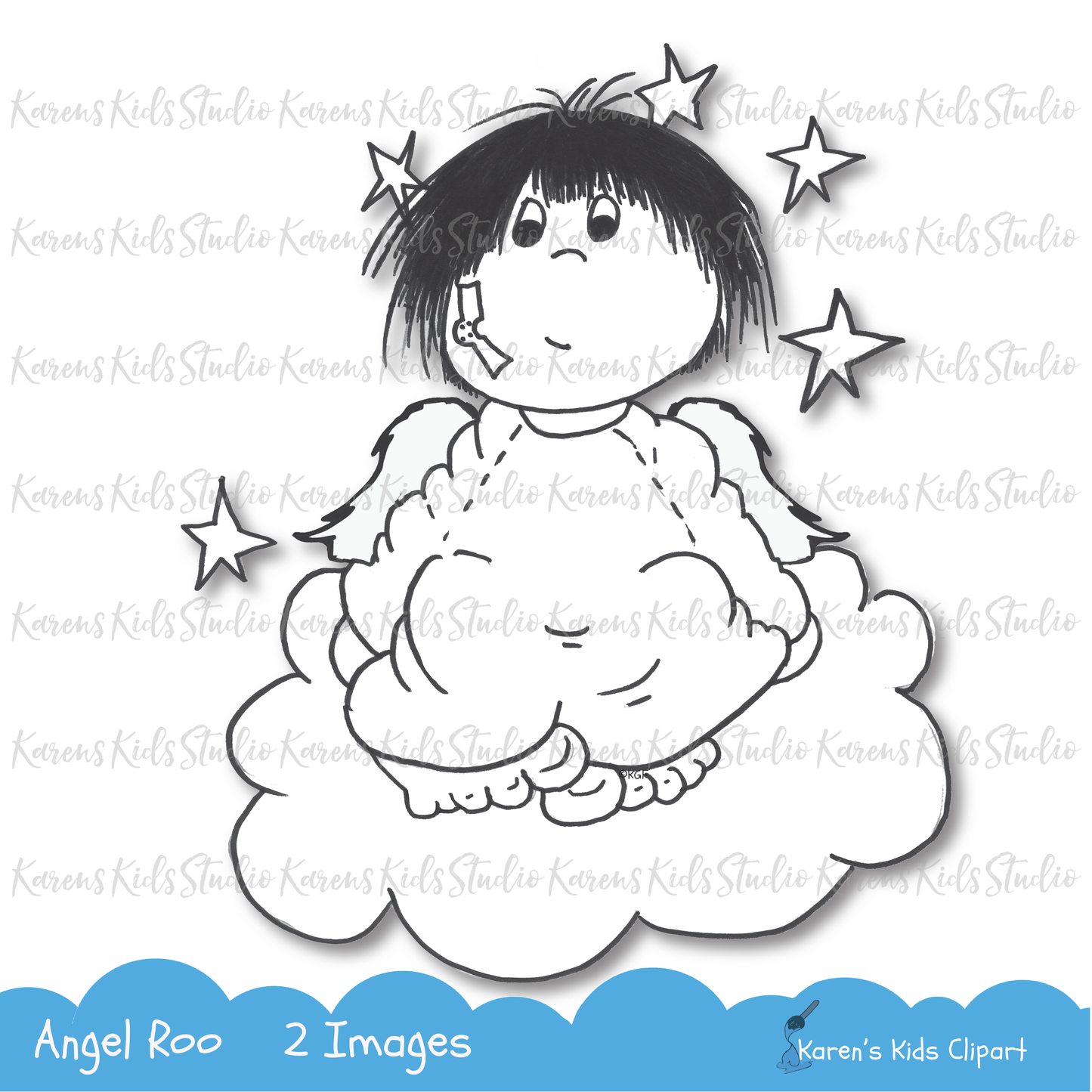 Digital Stamp Angel Roo