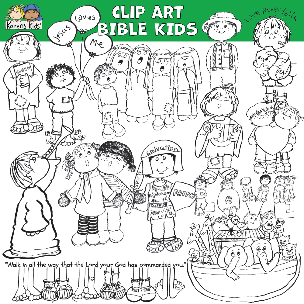 Clipart Bible Kids (Karen's Kids Clipart)