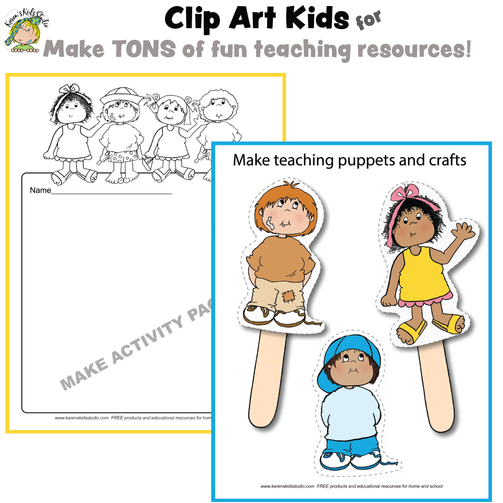 Clipart Kids for Teaching and Decorating (Karen's Kids Clipart)