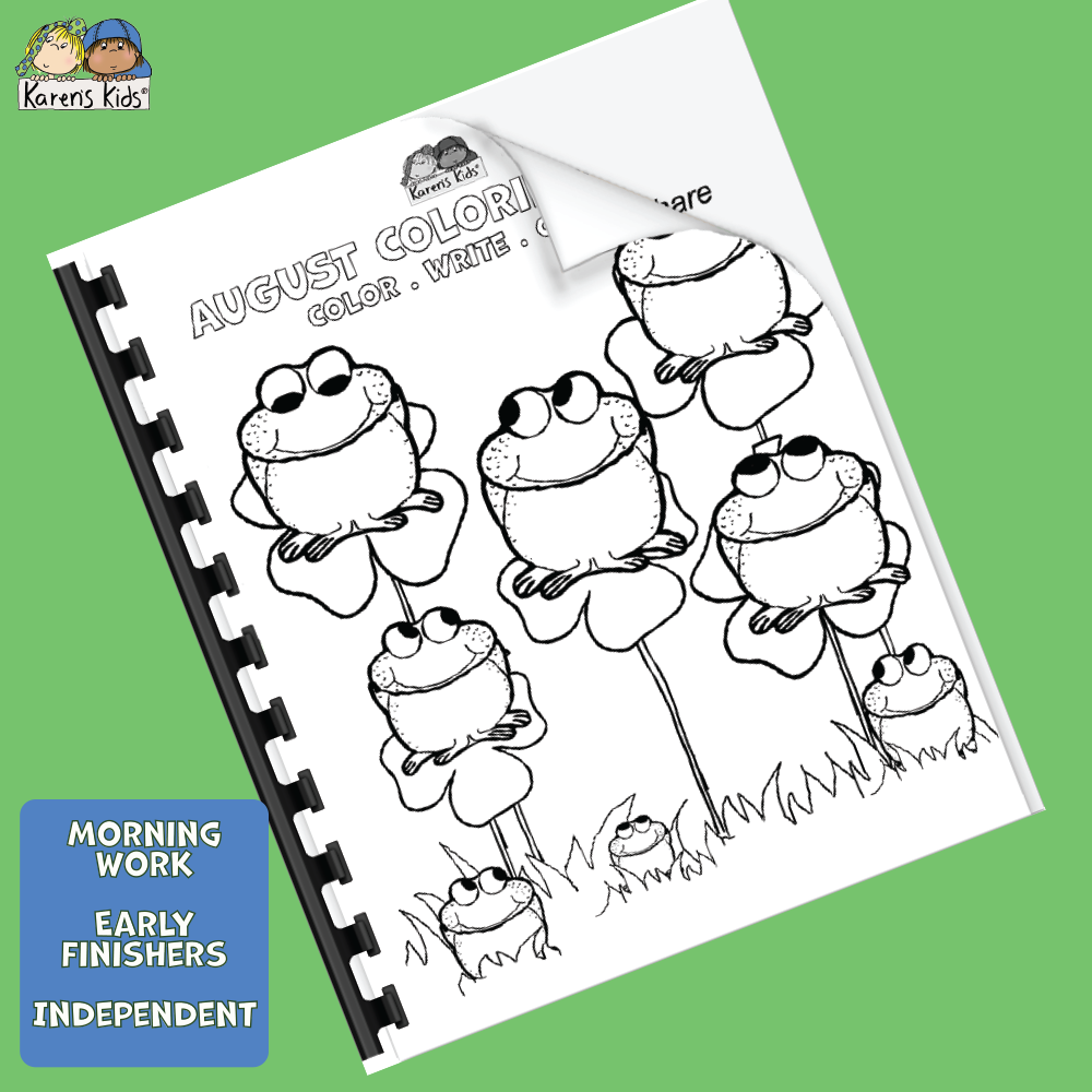 Color Activity Book for August 3rd-5th (Printable)