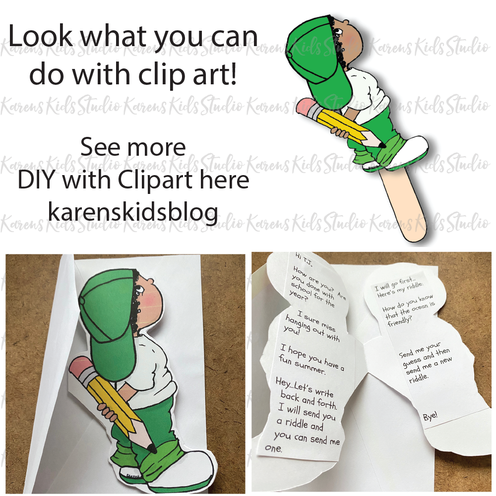 Clipart WRITING, PENCILS, KIDS and MORE (Karen's Kids Clipart)