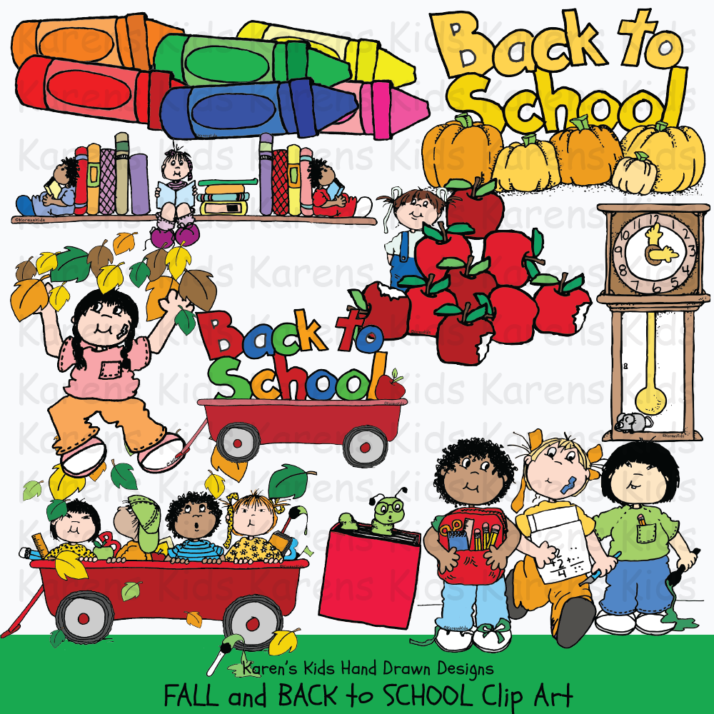 Clip art for fall and back to school