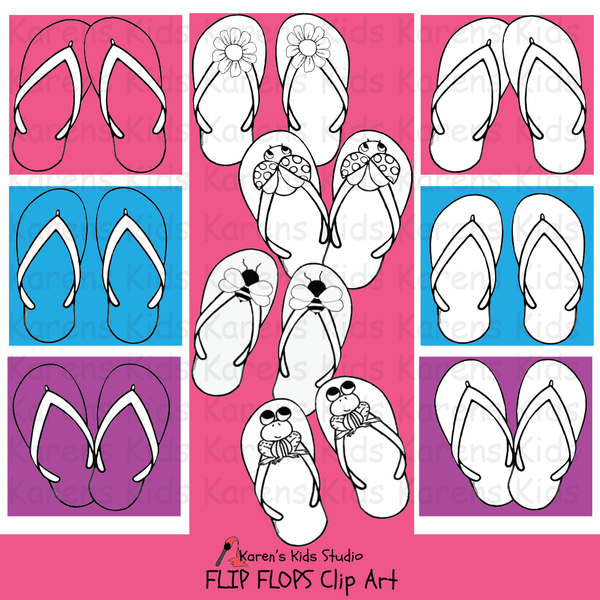 Clip Art Flip Flops – Karen's Kids Studio