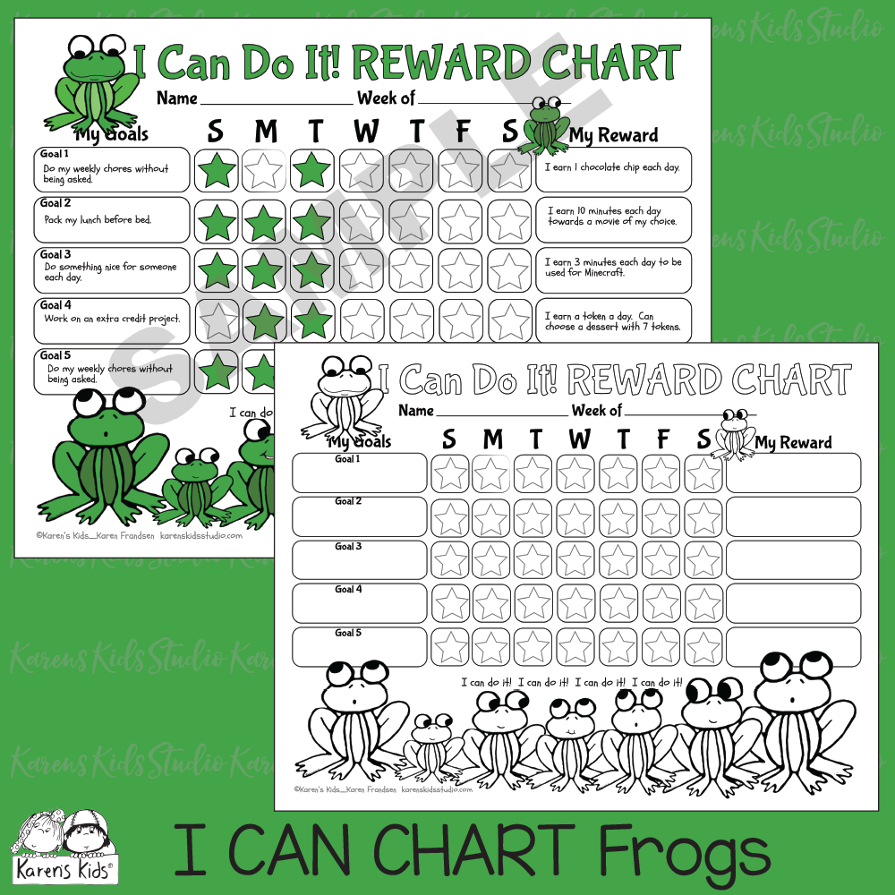 Reward Charts I CAN REWARD CHARTS (Karen's Kids Printables)