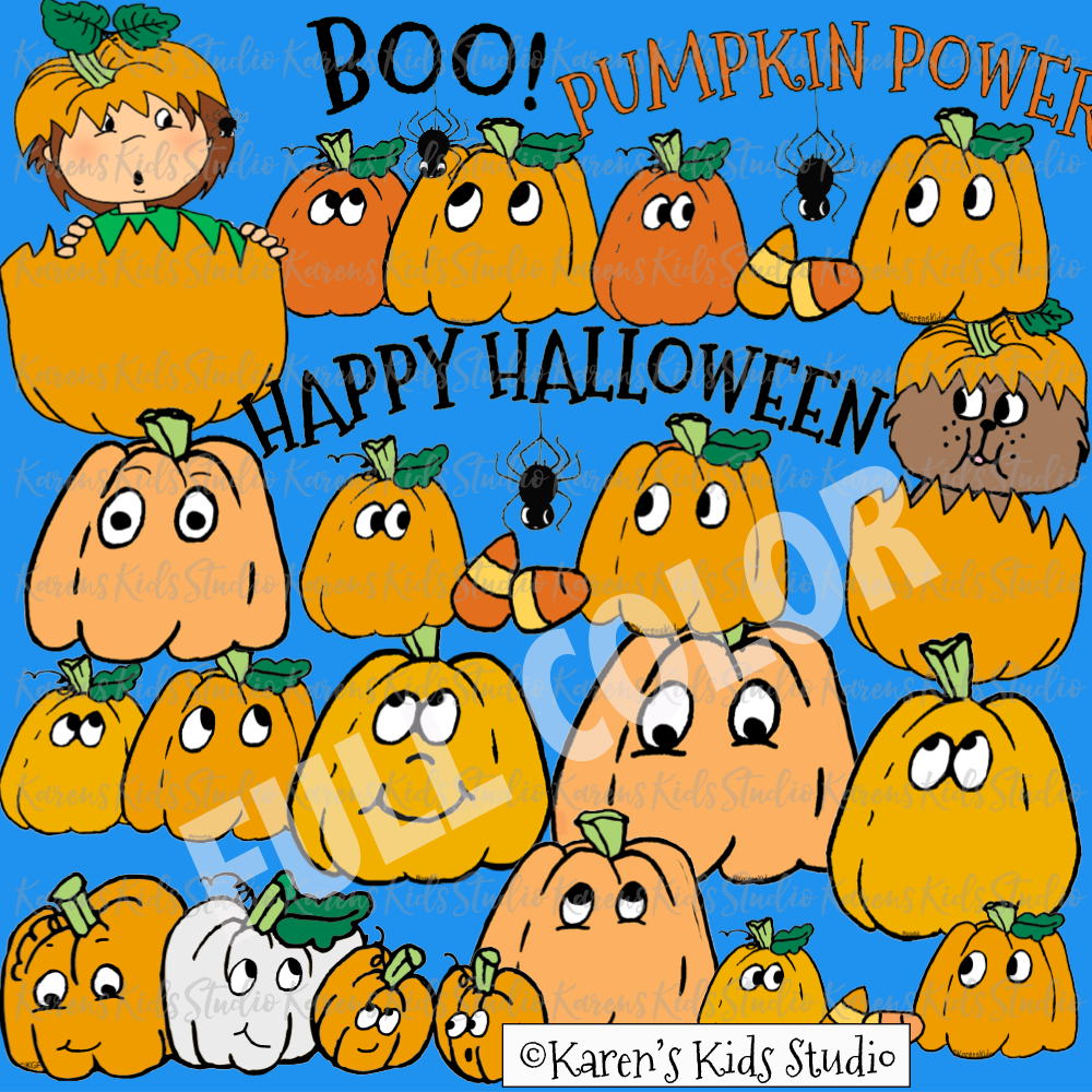 Clipart Pumpkins (Karen's Kids Clipart)