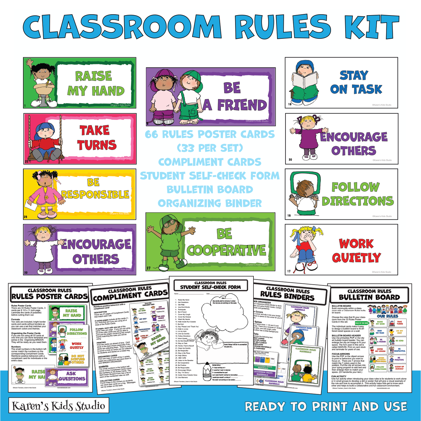 CLASSROOM EXPECTATIONS_RULES Bulletin Board Kit (Karen's Kids Printables)