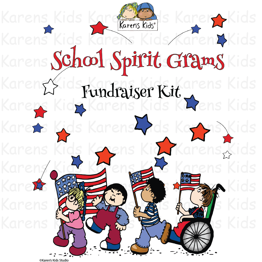 Fundraiser Kit SCHOOL SPIRIT GRAMS (Karen's Kids Editable Printables)