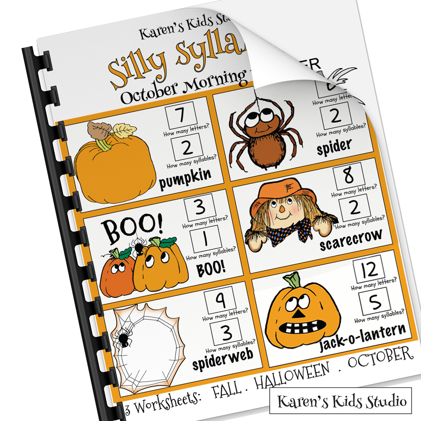 Worksheets SILLY SYLLABLES Phonics Worksheets (Karen's Kids Printables)