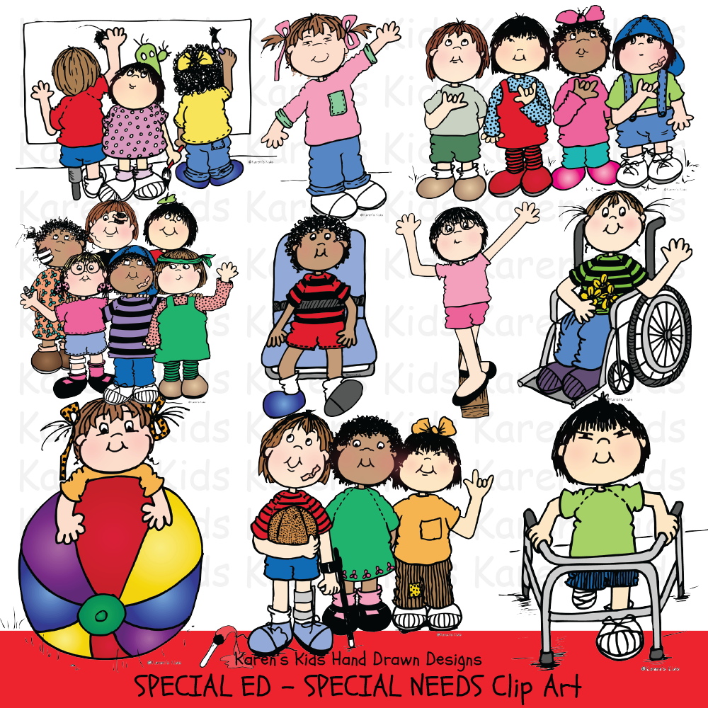 Clip Art Special Ed & Special Needs Kids (Karen's Kids Clipart)