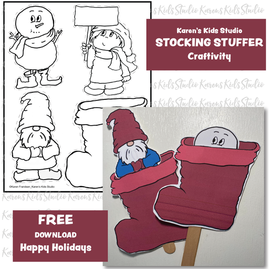 Stocking Stuffer Craftivity_Free Template (Karen's Kids Printables)