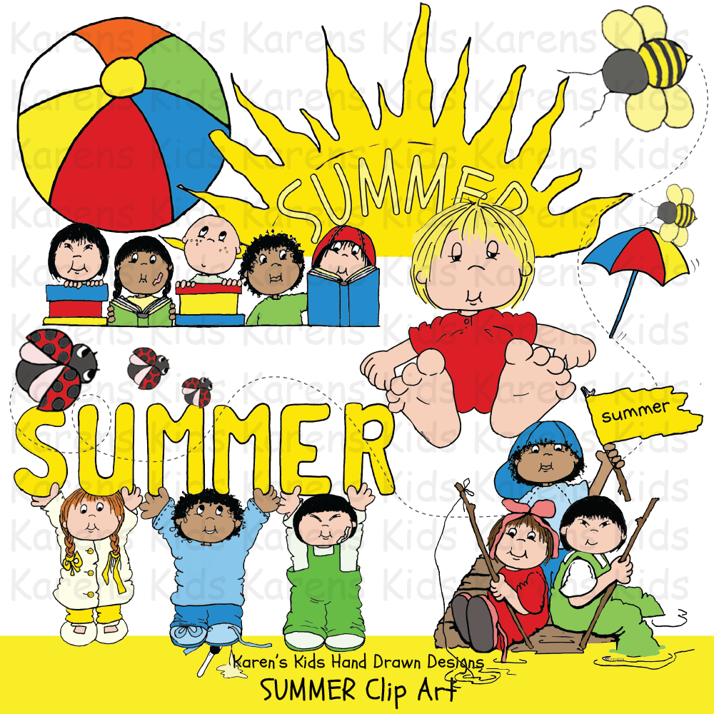 Clip Art Summer and Kids