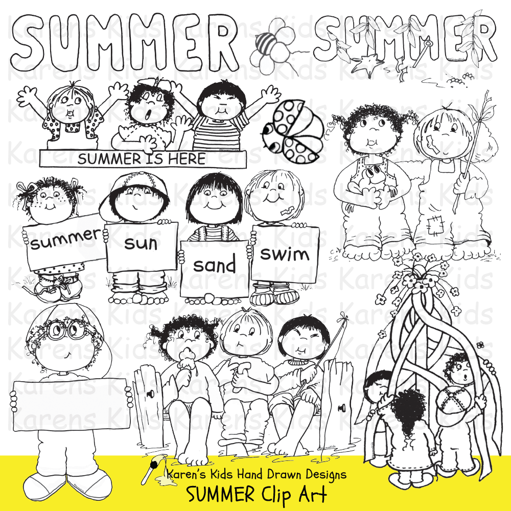 Clip Art Summer and Kids
