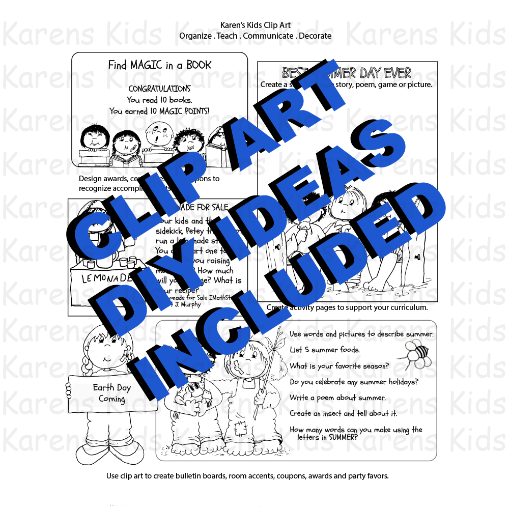 Clip Art Summer and Kids