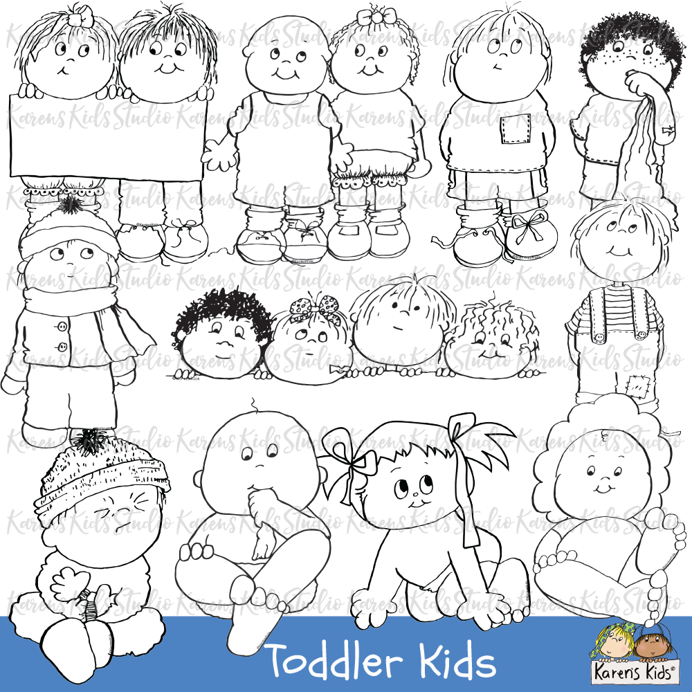 CLIP ART TODDLER KIDS (Karen's Kids Clipart)