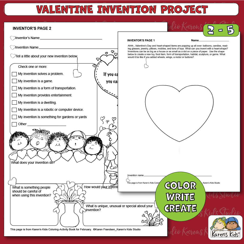 Worksheet Invent and Describe Activity (Karen's Kids Printables)